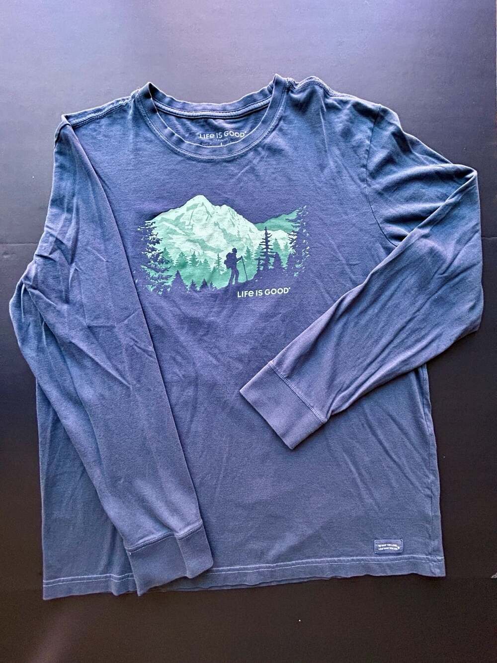 Life Is Good Long Sleeve Shirt Size Large Hiking Mountain